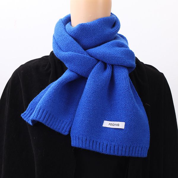

2024 new Korean style winter ins style solid color knitted warm and versatile scarf -8703