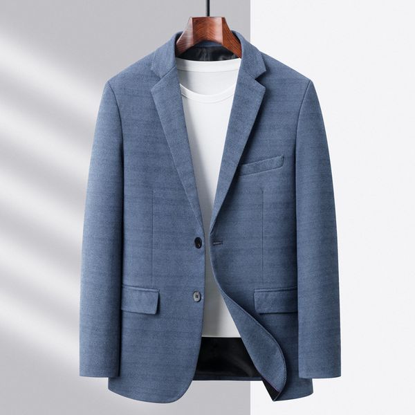 

H202 Men's casual suit jacket men's spring and autumn new style brushed middle-aged and young, Silver