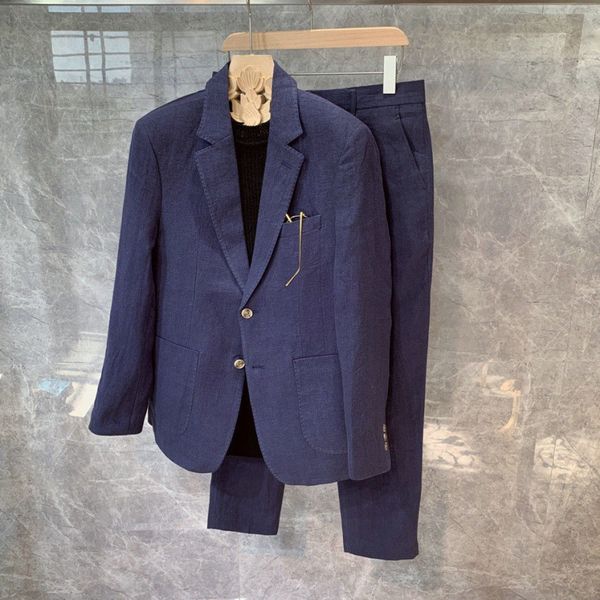 

3717 Business casual suit men's jacket formal top cool loose versatile, Beige