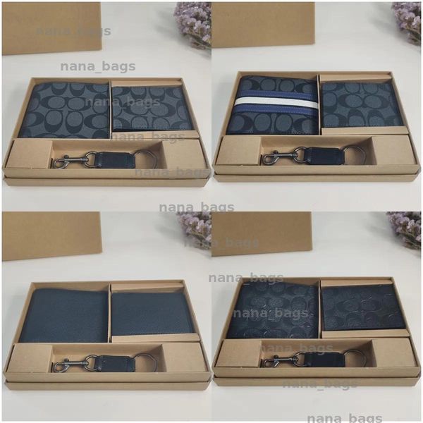 

gift boxed mens designer wallet set men women card holder luxury mens wallets designers purses card holders designer cardholder recto verso wallet portafoglio, Style6