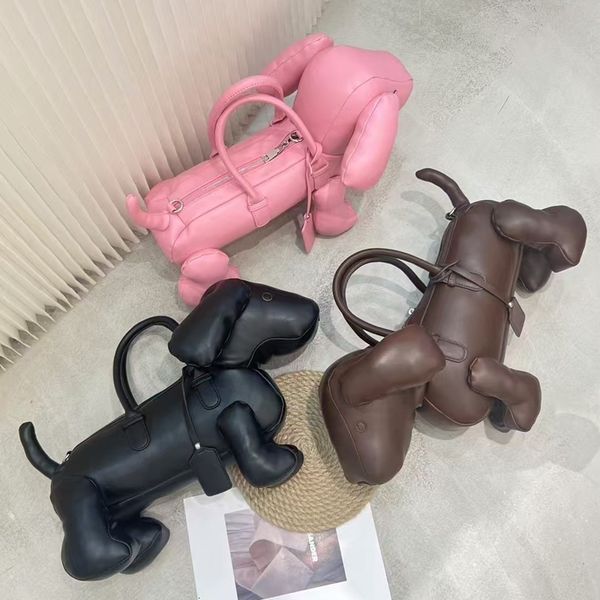 

Mirror Stylish Casual Women's Personality 3D Stereo Puppy Single Shoulder Crossbody Fashion Shopping Bag, Pink