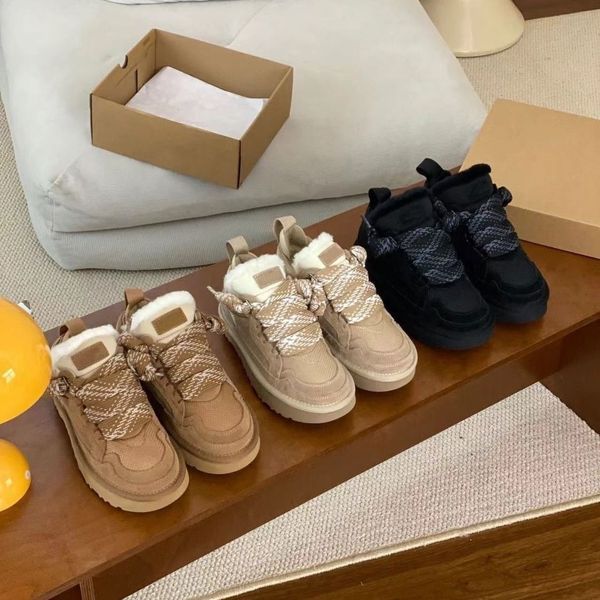 

Big Szie 35-44 Designer Boots Chestnut Fur Sheepskin Shearling Tazz Mules Women Men Ultra Mini Platform Boot Slip-on Shoes Suede Upper Comfort Fall Winter Boots, Color#1