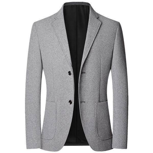 

H537 Men's Korean style slim fit striped suit, Beige