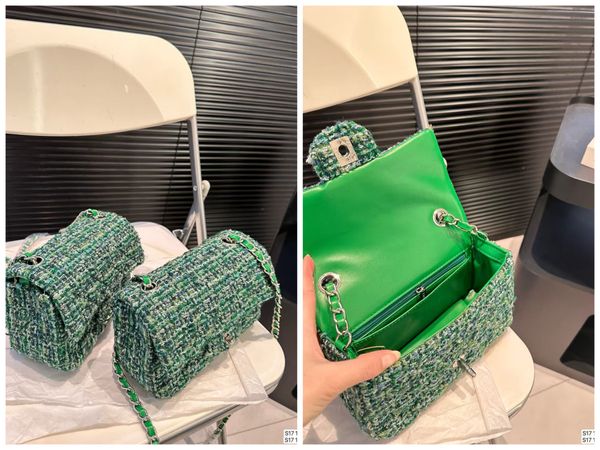 

High-quality CF Woolen woven chain classic versatile women's crossbody Shoulder Bags fashionable casual and refined counter code special bag, 17*13