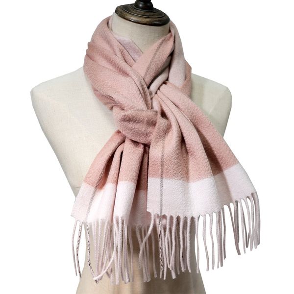 

10708 Uniform cashmere solid color long scarf for men and women shawl