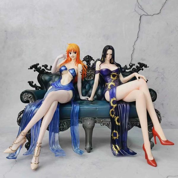 Action Toy Figures One Piece Figure Boa Hancock Nami Nico Robin Suit Thugs Style Anime PVC Action Figure Toy Statue Adult Collection Model DollY241216VZBX