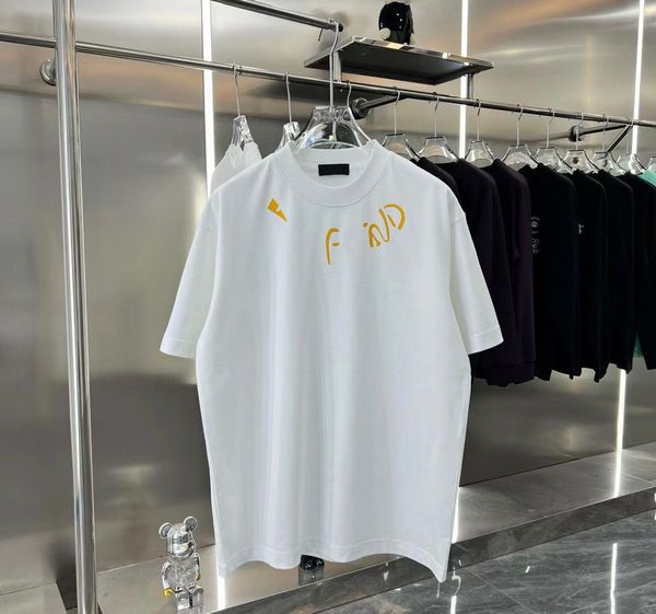 

Summer New High-Quality Brand Clothing Fashion T-Shirt Letter T-Shirt Short Sleeve Upscale Fashion Men's And Women's Casual T-Shirt tee tops, Blue