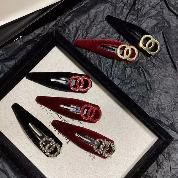 

2pc/set Designer Hair Clip High Quality Diamond Barrettes Crystal Rhinestone Women Hair Jewelry Classic HairClip Accessories
