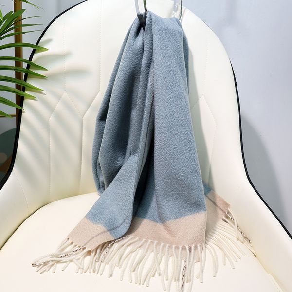 

10704 Double-sided cashmere scarf for men and women high and comfortable commuting in winter thick warm long solid color neck scarf