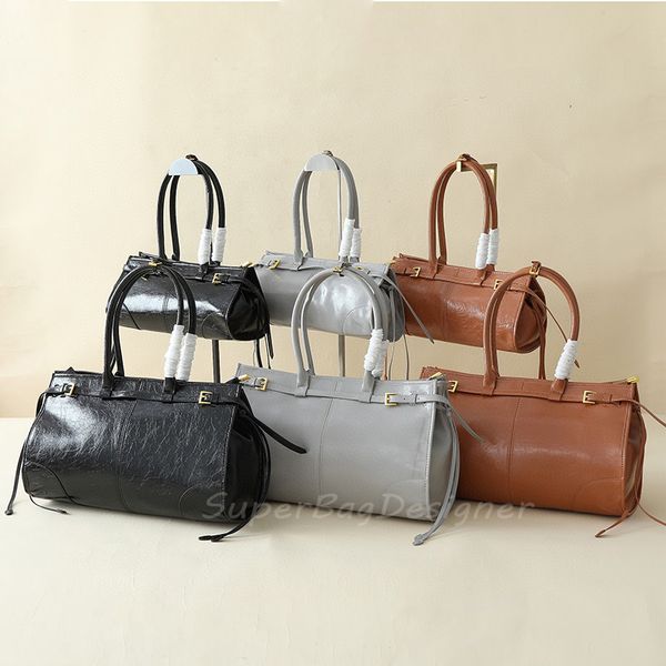 

7A designer bag lusSolf handbag tote bag cross body shoulder real leather lady women bag vintage fashional large capacity bag top quality, Black