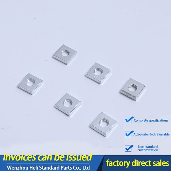 

Thin square nuts stamping DIN562 carbon steel square welding nuts iron galvanized hardware accessories nuts