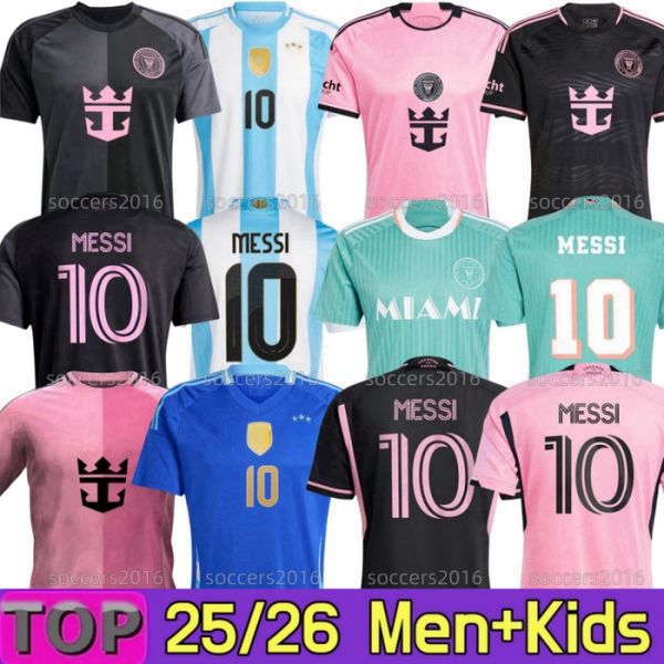 

4XL 25/26 Interes Miamis MESSIS Soccer Jerseys SUAREZ 2024 Argentina 50th DI MARIA Fans Player MAC ALLISTER DYBALA MARTINEZ DE PAUL Football Shirt men Kids Kit, White