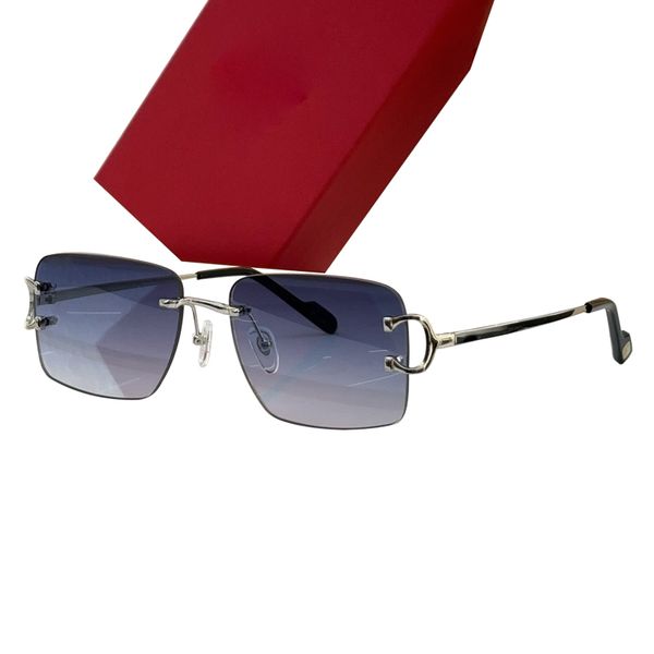 

fashion designer sunglasses for men and women womens sunglasses rimless frame square sport retro eyewear uv400 sun eyeglasses metal sun glasses popular design