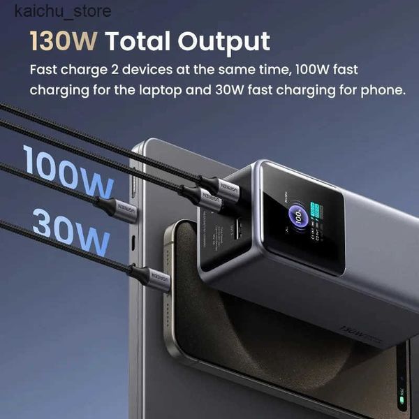 Cell Phone Banks UGREEN ultra-large capacity 20000mAh External Battery Power Bank Portable PowerBank for Tablet 100WSuper fast charging z250701