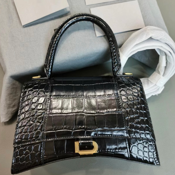 

black crocodile tote bag 2 sizes alligator luxury handbags designer bag with handle purse women designers tote bags leather handbag purses designer woman handbag, Cro-dark green-gold