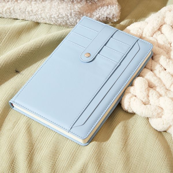 

Portable Hardcover Leather Work Journal - Simple Coursework Book with Horizontal Lines for Students & Professionals