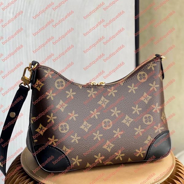 

Designer Shoulder Bag Tote Women Crossbody Bags Leather Luxury Old Flower Diane Baguette Handbag Large-capacity Canvas Strap Embossed Letters Woman Wallet Purse, Black flower wallet