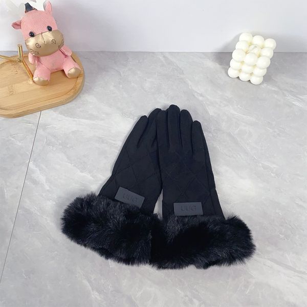 

Designer Autumn And Winter Leather Gloves For Warmth Luxury Men Women Thick Leather High-End Gloves Winter Gifts And Gift With Packagins Box