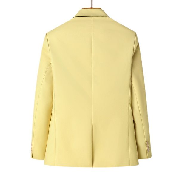 

M29 Men's single suit jacket Korean style youth solid color simple business, Yellow