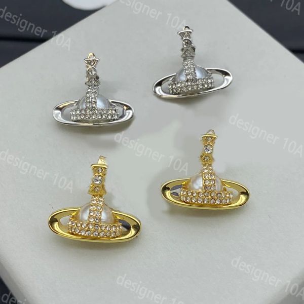 

Saturn Designer Earings Women Earings Fashion Jewelry Metal Cjeweler Westwoods Woman Ear Studs Punk Rock Style Party Wedding Gifts