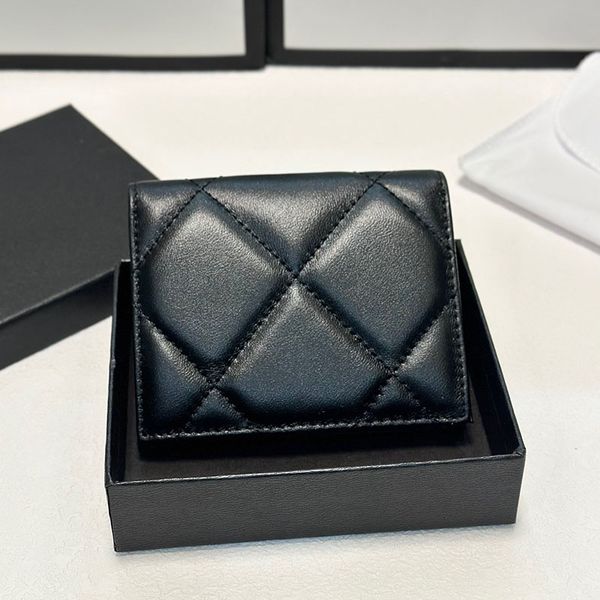 

Designer bag Sheepskin Wallets Leather Classic Wallets Card Holder Wallet Classic coin purse Mini Handbags Classic Clutch Bags Luxurys Purse Card Card slot 11m, Black