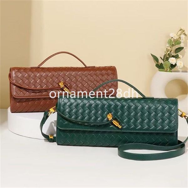 

Designer bag Shoulder bag crossbody bag handbag long Woven Soft Leather Dinner Designer Fashion Horizontal hand cross body bag designer wallet purse card holder, Black