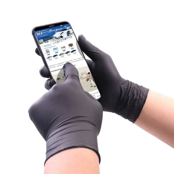 Disposable black nitrile gloves for household cleaning, work safety tools, gardening gloves, kitchen cooking tools
