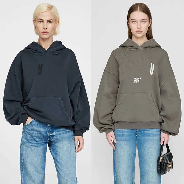 

Sweatshirts tn High Quality Designer Cotton hoodie Sweater Jackets New Trendy Classic Letter Print Women Casual Versatile Fashion Hooded Pullover Jumper Top Coats, Sage