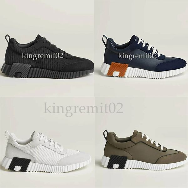 Luxury Designer Sneakers Bouncing Casual Shoes Brand Suede Sneakers Mens Women Trainers Breathable Patchwork Mesh Sneaker Non-slip Rubber Flat Shoe Box