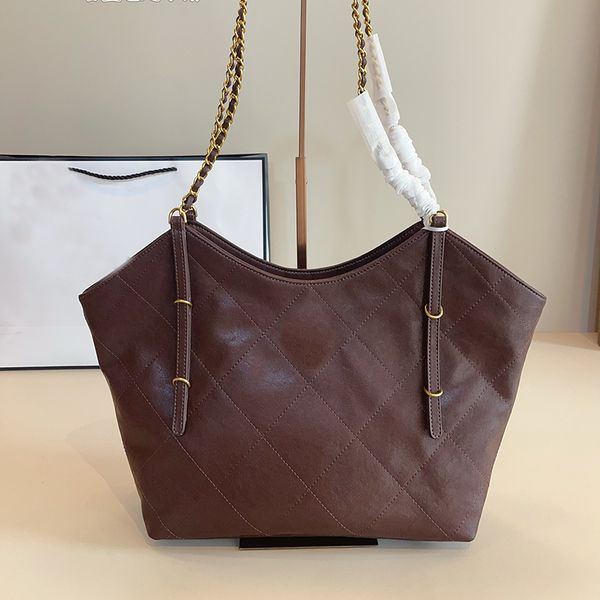 

Designer bag Classic leather Woman Women luxurys Tote Shoulder bag Shopping bag Messenger Clutch Flap crossbody Wallet lady clutch Fortune bag Messenger bag 28m, Chocolate