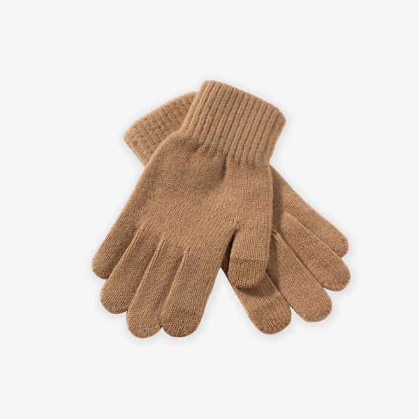 

Velvet thickened knitted five finger elastic gloves for autumn and winter warmth, outdoor cycling, casual fashion, simple men's and women's gloves