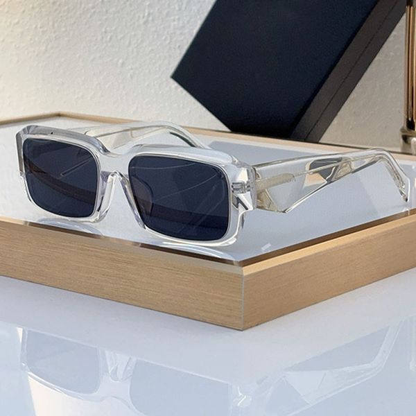 

Fashion Small Frame Rectangular Sunglasses PR 27ZS Classic Black And White Popular Glasses Temple Symbol Male And Female Driving Travel Leisure Style