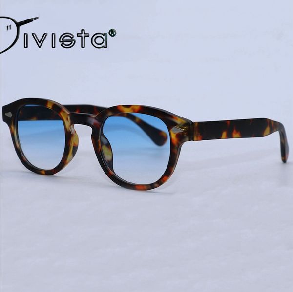 Johnny Depp Round Sunglasses Men Retro Vintage Clear Sun Glasses Women UV400 Shades Oval Classic Y2K Cool Personalized Cyberpunk Steampunk Personalized S75 IVISTA