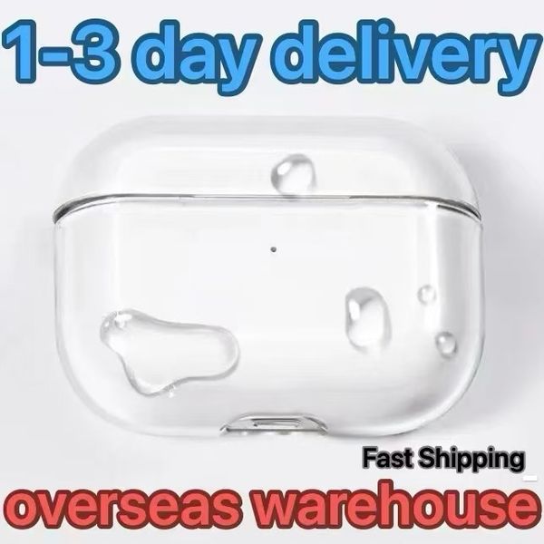 

USA Stock For Apple Airpods Pro 2 Generation pro 2 airpod 4 Headphone Accessories Solid TPU Silicone Protective Earphone Cover Wireless Charging Shockproof 3rd Case