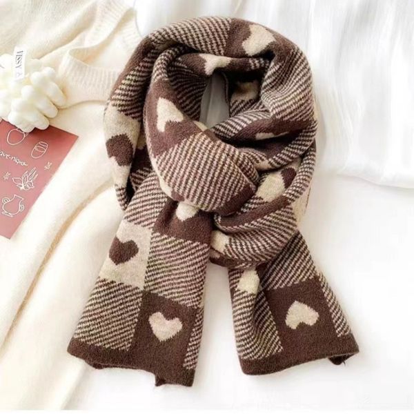 

Love checkerboard soft waxy scarf --82736