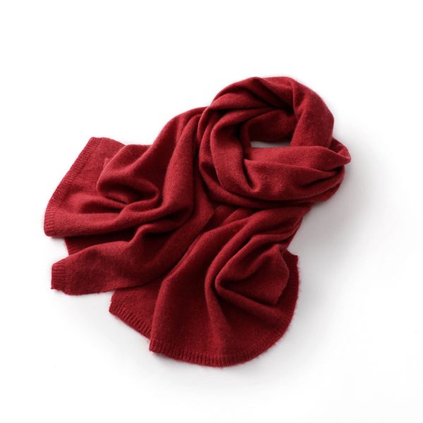 

10743 New red cashmere scarf for ladies Korean style