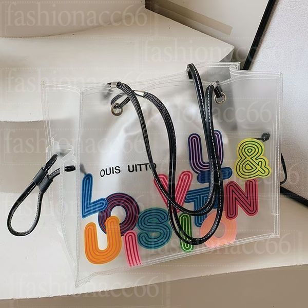 

Totes 2024 Versatile Transparent Jelly Bag For Women Large Capacity Fashion Niche Portable Shoulder Tote Spring And Summer, Colour1