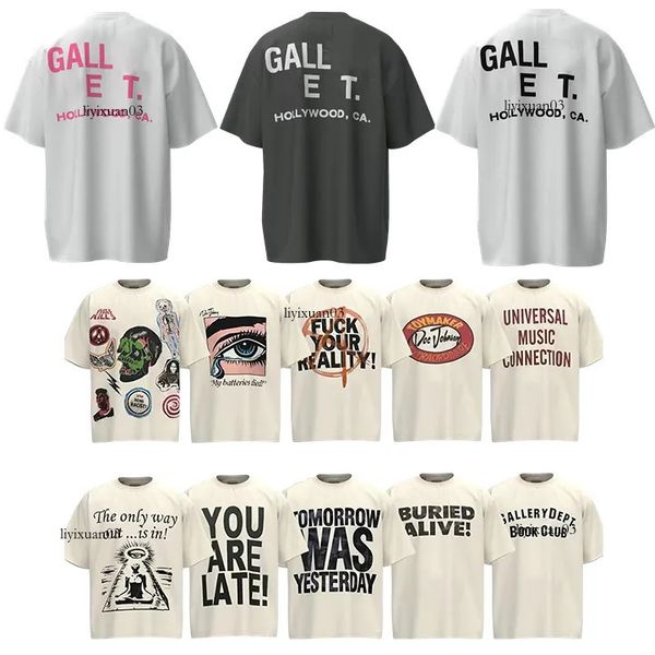 

Dept Men' T-Shirts Womens Casual Designer Tshirt Letter Print Short Sleeve Shirt High Street Loose T Shirts Gallerrys Depts Counter Quality Tees 806, Brown