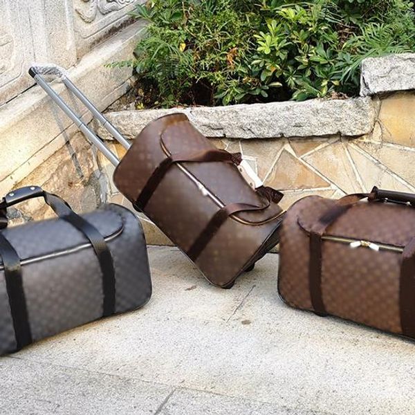 

Travel Bags Designer Luggage with Wheels Tote High Quality Handle Shopping Bag Luxury Brand Handbags Casual Shoulder Bags Large Capacity, Brown
