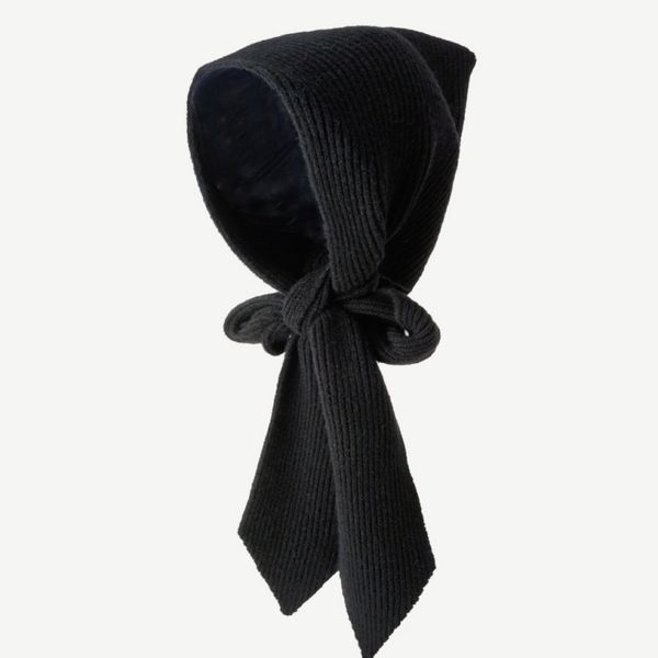 

Solid color casual hat scarf one-piece shawl--84907