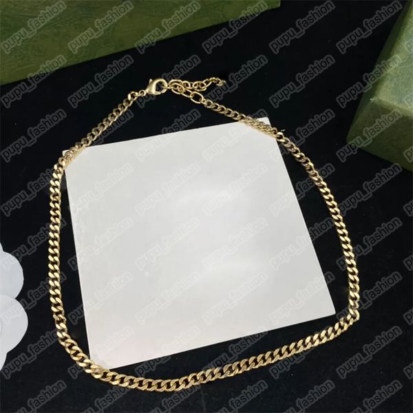

2025 Gold Designer Necklace Jewelry Fashion Necklace Gift Mens Long Letter Chains Necklaces For Men Women Golden Chain Jewlery Party 2311182BF