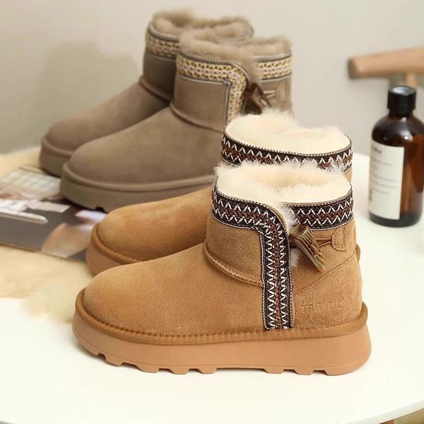

Classic Twin Seam New Snows boots Snow Boot Platform Short Women Men Fur Sheepskin Tasman Tazz Chestnut Sand Mustard Seed boot Mini Classic Platform boots OOOOOOOO, 41# new snow boots