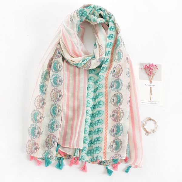 

Sunscreen ethnic style dual-use scarf --85021