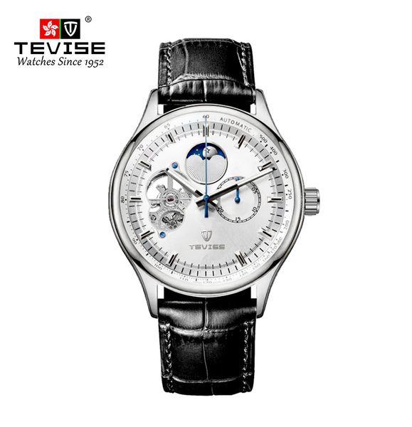 

Swiss TEVISE Classic Hollow Fully Automatic Mechanical Watch Multifunctional Business Designer Mens Watch, Waterproof Luminous Mechanical Wristwatch T006, T006-1