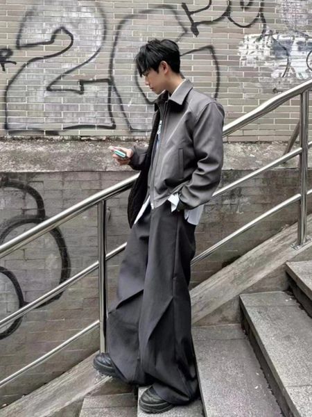 

3684 Men's Trendy Korean-Inspired Short Shoulder Pad Business, Beige