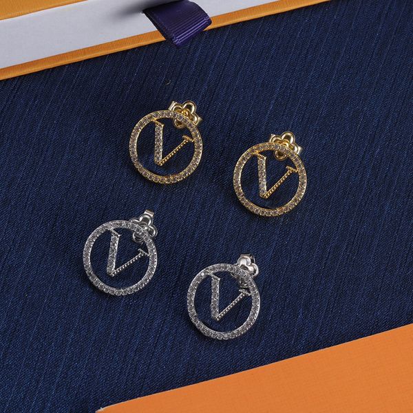 

Luxury Earring Designer 18K Gold Plated for Women Ear Studs Designer Crystal Jewelry Earring Day Party Gift Jewelry