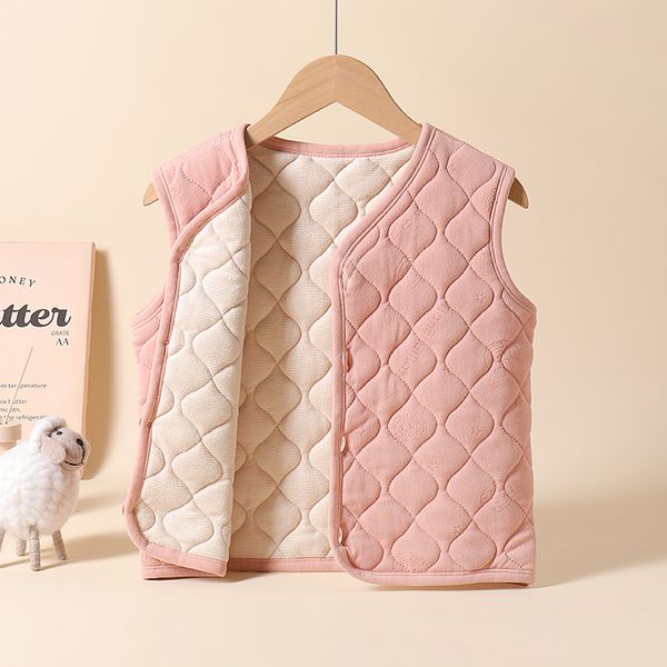 22 Boys and girls winter German velvet thick warm children's inner vest warm and comfortable suit