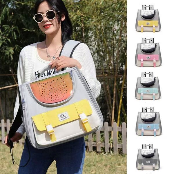 

New Space capsule  capacity go out portable shoulder pet dog backpack cat bag, Rose