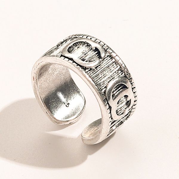 

Fashion Rings Brand Letter Finger Ring Designer Band High Quality S925 Silver Lovers Open Adjustable Wedding Jewelry Accessories
