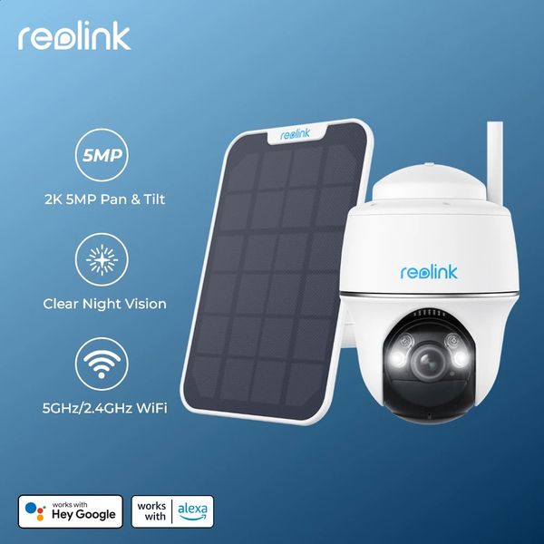 

Reok 4K 8MP Wireless Pan Tilt Security 5MP Outdoor Solar/Battery Powered WiFi IP Camera P PT Surveillance Cameras 241226